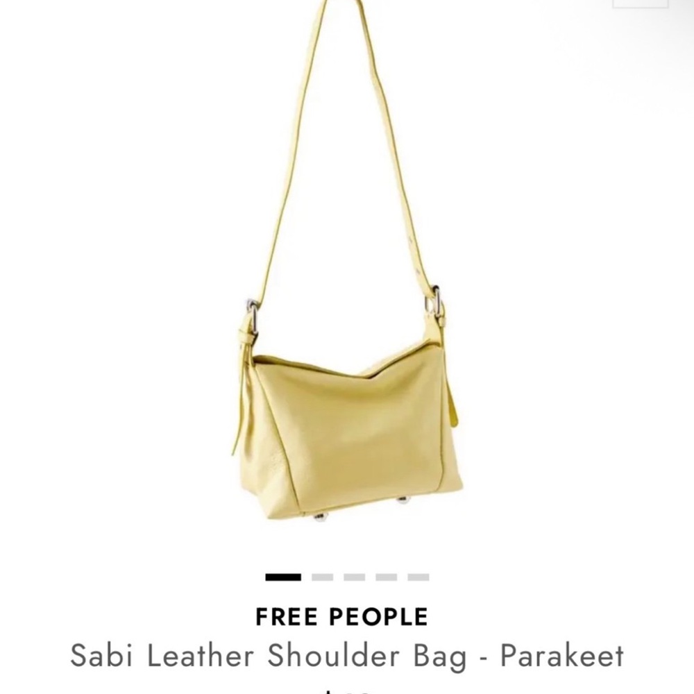 Free People Leather Shoulder Bag - Light Green